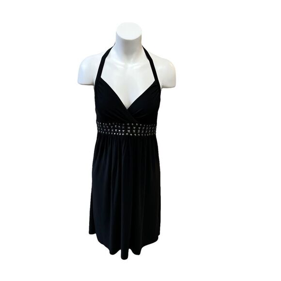 𝅺SMART  Set Black Studded Dress Size Medium - Picture 1 of 7